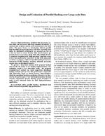 Design and Evaluation of Parallel Hashing over Large-scale Data