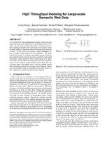 High Throughput Indexing for Large-scale Semantic Web Data
