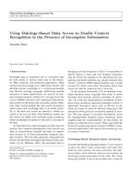 Using Ontology-Based Data Access to Enable Context Recognition in the Presence of Incomplete Information (Extended Abstract)