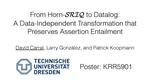 Slides: From Horn-SRIQ to Datalog: A Data-Independent Transformation that Preserves Assertion Entailment