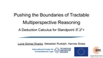 Slides: Pushing the Boundaries of Tractable Multiperspective Reasoning: A Deduction Calculus for Standpoint EL+