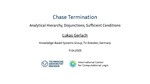Slides: Chase Termination - Analytical Hierarchy, Disjunctions, Sufficient Conditions