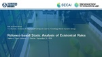 Slides: Reliance-based Static Analysis of Existential Rules