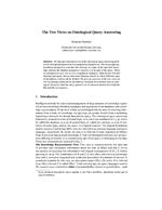 The Two Views on Ontological Query Answering