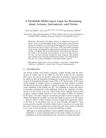 A Decidable Multi-agent Logic for Reasoning About Actions, Instruments, and Norms