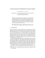 A Framework for Intuitionistic Grammar Logics