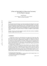 A Note on Undecidability of Observation Consistency for Non-Regular Languages