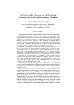 A Note on the Cooperation in Rewriting Systems with Context-Dependency Checking