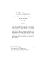The Adjacent Fragment and Quine’s Limits of Decision