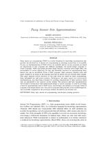 Fuzzy Answer Sets Approximations