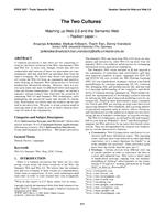 The Two Cultures: Mashing up Web 2.0 and the Semantic Web