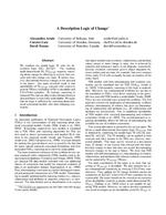 A Description Logic of Change