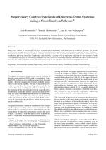Supervisory control synthesis of discrete-event systems using a coordination scheme