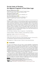 On the Limits of Decision: the Adjacent Fragment of First-Order Logic
