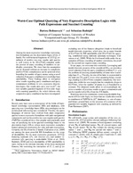 Worst-Case Optimal Querying of Very Expressive Description Logics with Path Expressions and Succinct Counting