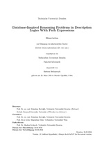 Database-Inspired Reasoning Problems in Description Logics With Path Expressions