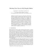 Matching Trace Patterns with Regular Policies