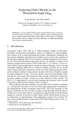 Exploring Finite Models in the Description Logic ELgfp