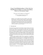 Using Causal Relationships to Deal with the Ramification Problem in Action Formalisms Based on Description Logics