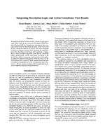 Integrating Description Logics and Action Formalisms: First Results