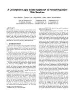 A Description Logic Based Approach to Reasoning about Web Services