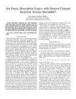 Are Fuzzy Description Logics with General Concept Inclusion Axioms Decidable?