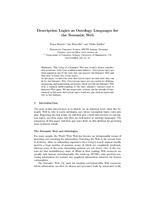 Description Logics as Ontology Languages for the Semantic Web