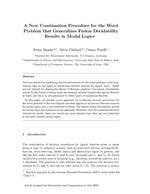 A new combination procedure for the word problem that generalizes fusion decidability results in modal logics