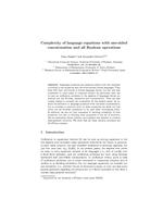 Complexity of Language Equations With One-Sided Concatenation and All Boolean Operations
