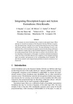 Integrating Description Logics and Action Formalisms: First Results