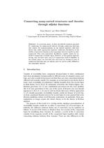 Connecting Many-Sorted Structures and Theories through Adjoint Functions