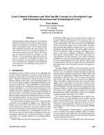 Least Common Subsumers and Most Specific Concepts in a Description Logic with Existential Restrictions and Terminological Cycles