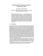 Applying Formal Concept Analysis to Description Logics