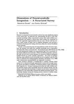 Dimensions of neural-symbolic integration — a structured survey