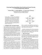 Extracting Propositional Rules from Feed-forward Neural Networks – A New Decompositional Approach