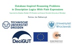Slides: Database-Inspired Reasoning Problems in Description Logics With Path Expressions