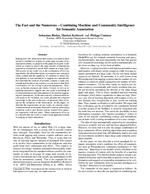 The Fast and the Numerous - Combining Machine and Community Intelligence