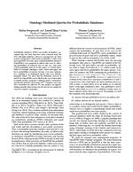 Ontology-Mediated Queries for Probabilistic Databases