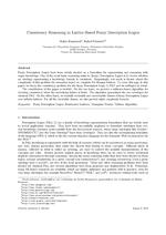 Consistency Reasoning in Lattice-Based Fuzzy Description Logics