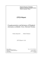 Complementation and Inclusion of Weighted Automata on Infinite Trees: Revised Version