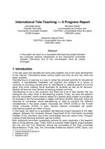 International Tele-Teaching – A Progress Report