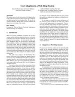 User Adaptation in a Web Shop System