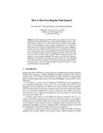 How to Best Nest Regular Path Queries