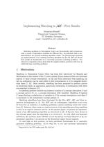 Implementing Matching in ALE—First Results