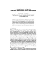 A Datalog Hammer for Supervisor Verification Conditions Modulo Simple Linear Arithmetic