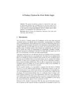 A Finitary System for First Order Logic