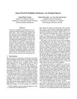 Open-World Probabilistic Databases: An Abridged Report