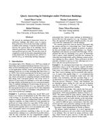 Query Answering in Ontologies under Preference Rankings