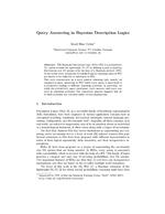 Query Answering in Bayesian Description Logics