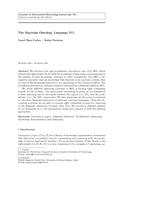 The Bayesian Ontology Language BEL